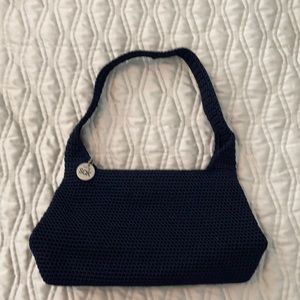 The SAK Crocheted Navy Shoulder Bag